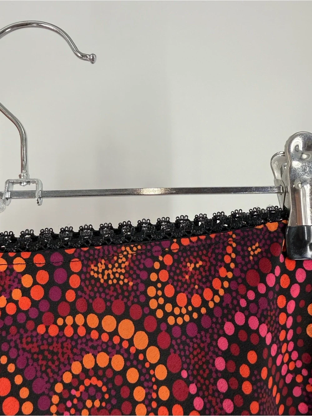 Y2K Vintage Fire Los Angeles A-Line Midi Skirt Polka Dot Retro Boho Medium